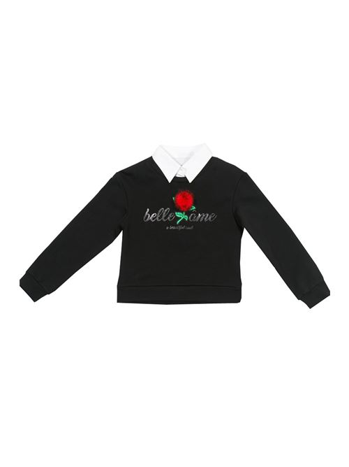Red rose sweatshirt FUN & FUN | FNBST0542UN